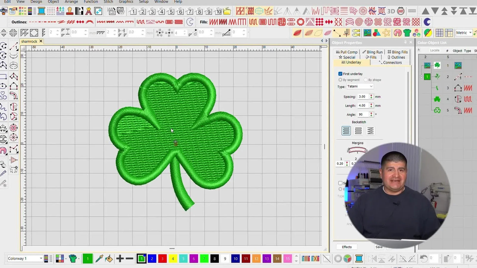 Wilcom 2025 Shamrock Digitizing That Actually Stitches Clean: Cap Corners, Underlay Angles, and a No-Trim Path
