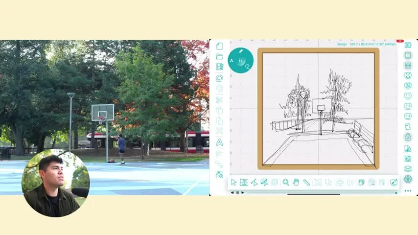 Sketch-to-Stitch on an iPad: Turning a Real Basketball Court into a Clean DST Patch (Without the “Bulletproof” Fill)