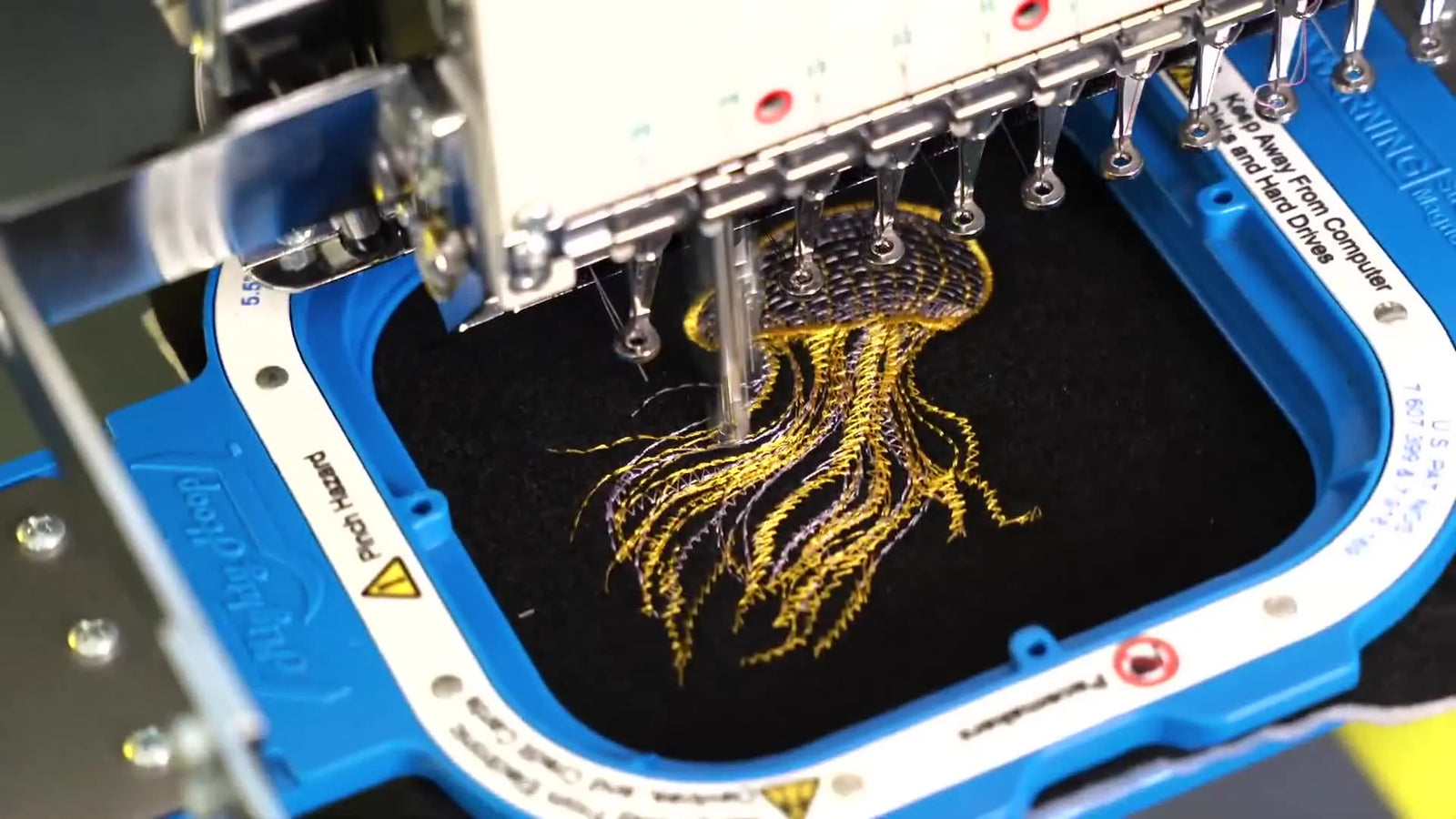 Digitize a Two-Color Jellyfish That Looks Like 10 Colors: Redwork Pathing, Satin Tentacles, and a Wave Gradient Fill That Actually Stitches Clean