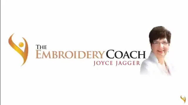 A professional headshot of Joyce Jagger, The Embroidery Coach, introducing the training approach behind a profitable embroidery business.