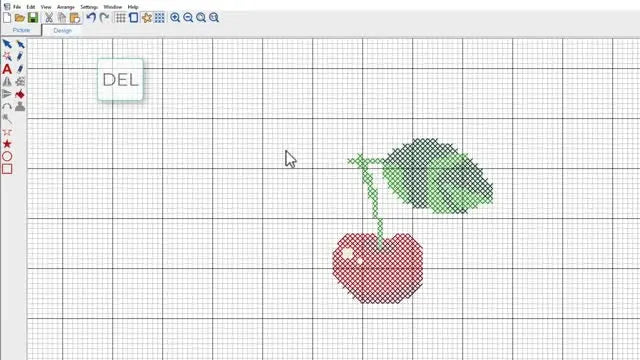 A screen capture showing two rose designs side by side after a successful copy/paste duplication in Hatch Cross Stitch.