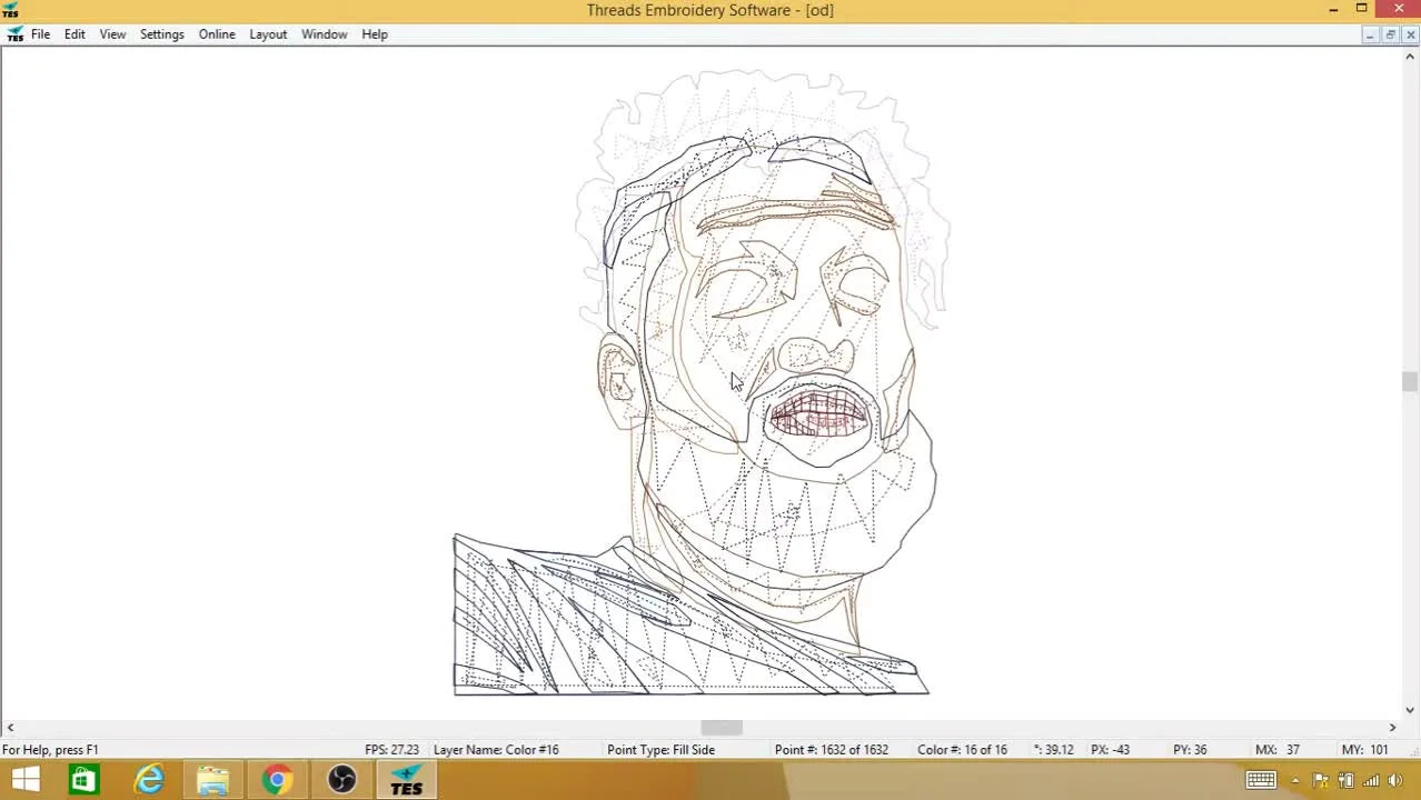 Digitizing Portrait Hair in Thread Embroidery Software: The “Less Detail, Better Stitches” Method That Saves Hours
