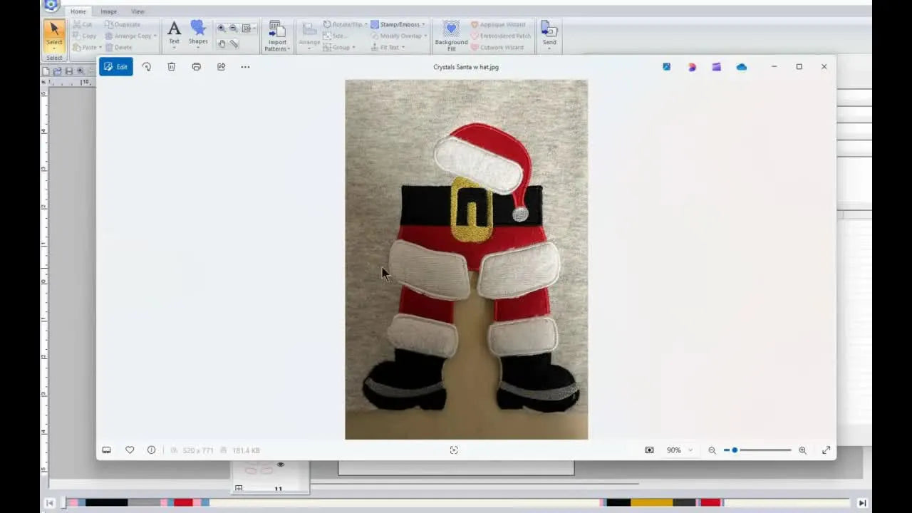 Santa Side Seam Appliqué on a T-Shirt: The Cutout + Faux Fur Workflow That Keeps Bulk Down and Satin Clean