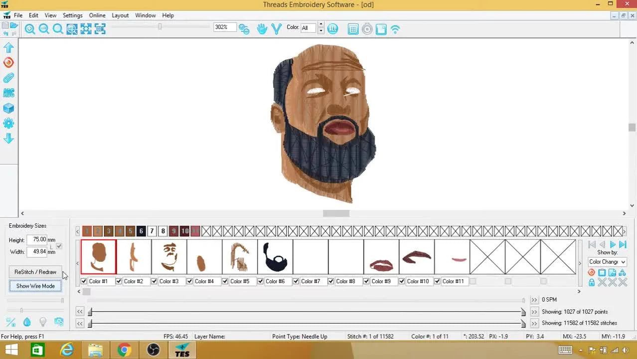 Thred Embroidery Software Portrait Workflow: The Fast Shirt-Base Fill Trick (Plus Manual Underlay Control That Actually Holds Up on Fabric)