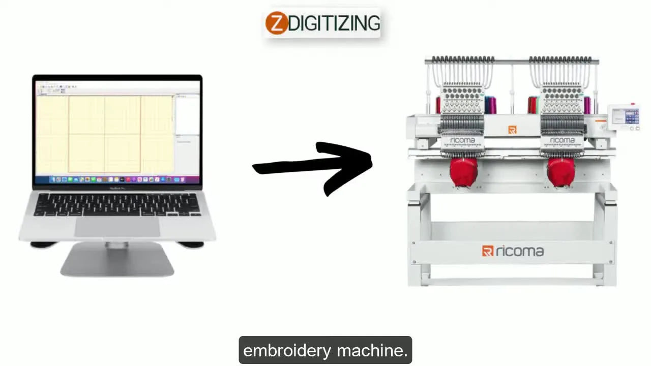 A multi-needle embroidery machine set up with a cap attachment, ready for production stitching.