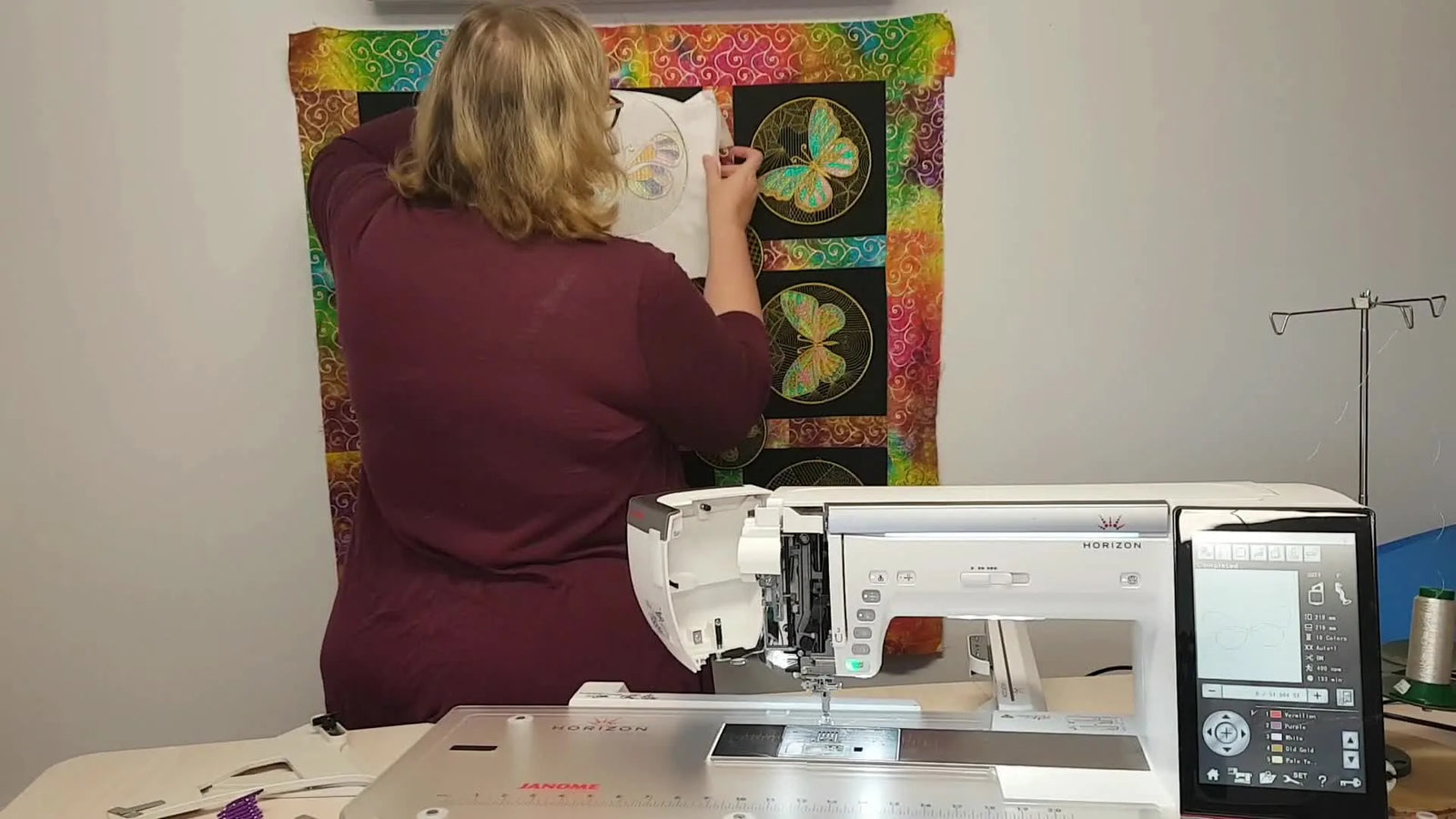 Mylar Embroidery That Actually Stays Put: A Calm, Repeatable Method on a Janome Horizon (No Metallic Thread Needed)