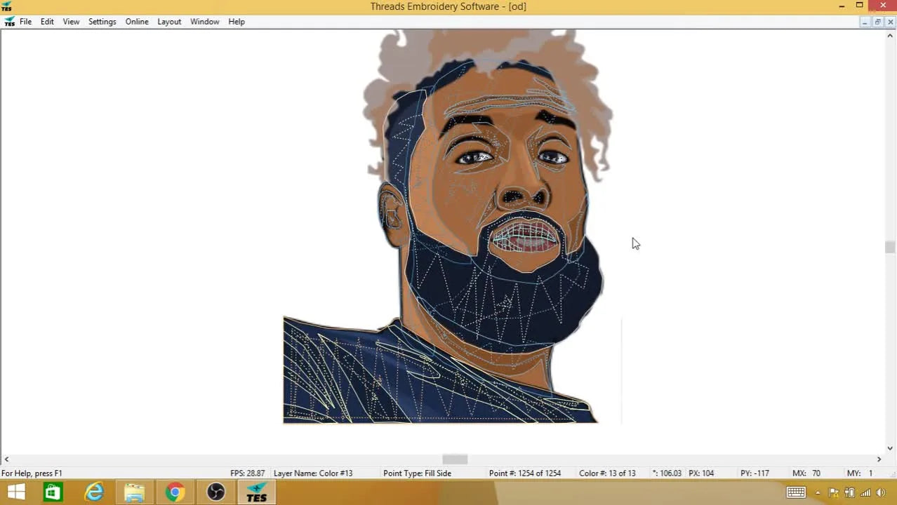 Threads Embroidery Software: Manually Digitizing a Shirt & Collar Without Color Chaos (Plot–Fill–Trim Done Right)