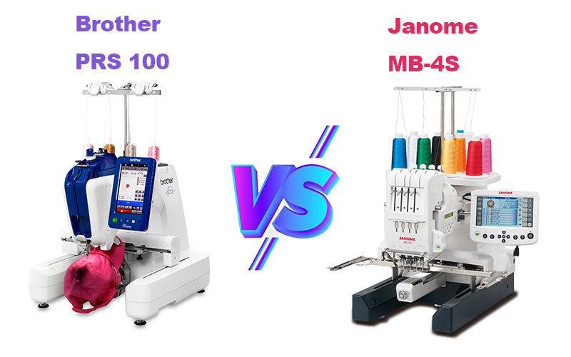 Brother PRS100 vs Janome MB-4S: Comparison of Embroidery Machines
