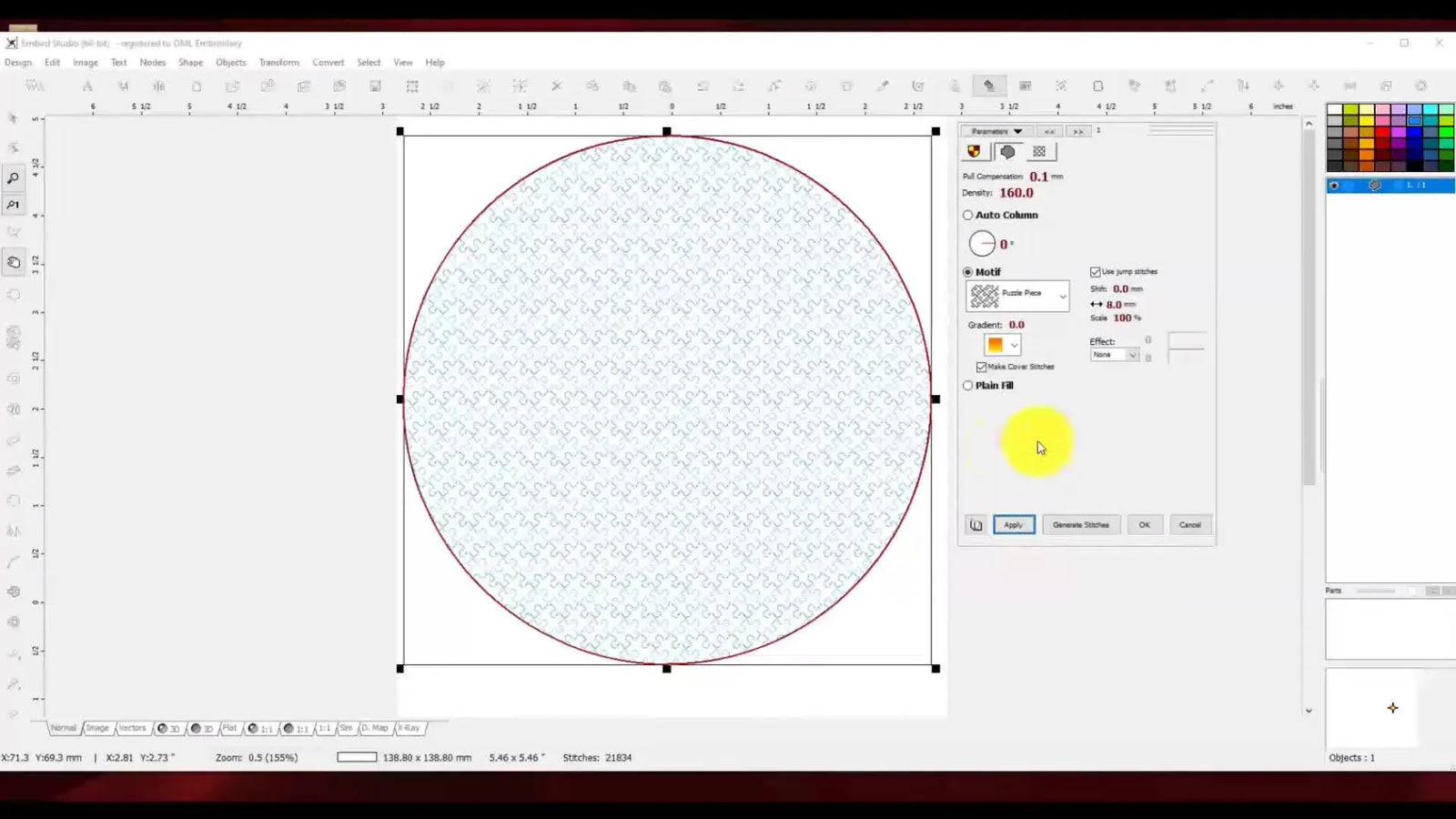 Embird Studio User Editors: Build a Seamless Puzzle Piece Motif That Won’t Create Jump Stitches (and Actually Saves)