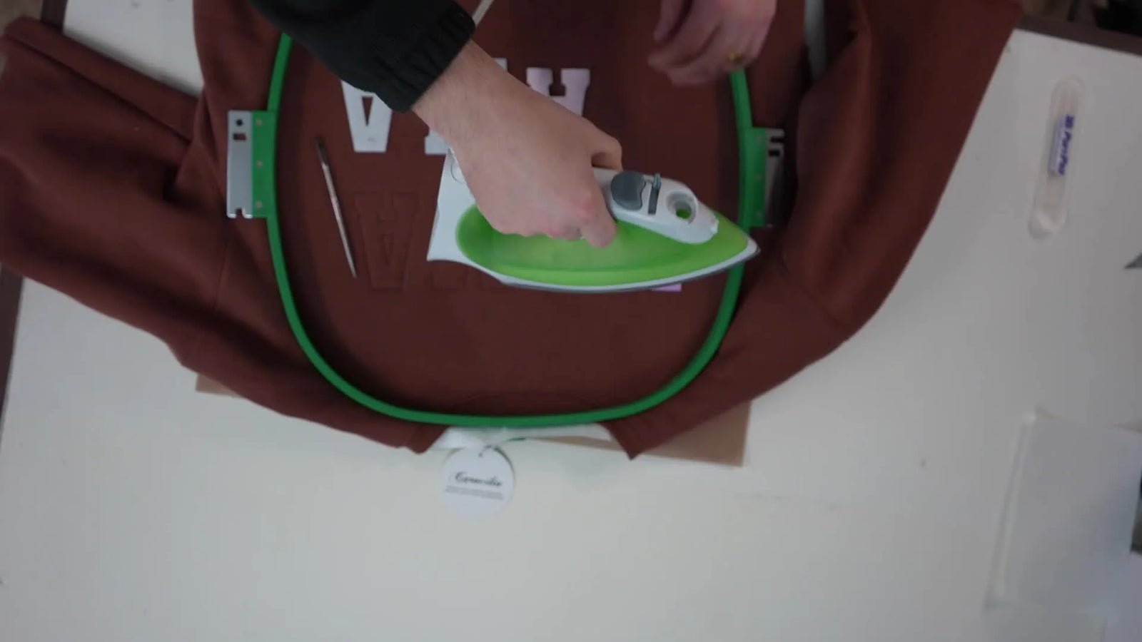 A Clean, Pro-Looking MAMA Appliqué Sweatshirt on a Tajima Multi-Needle Machine (Without Wavy Letters or Sewing It Shut)