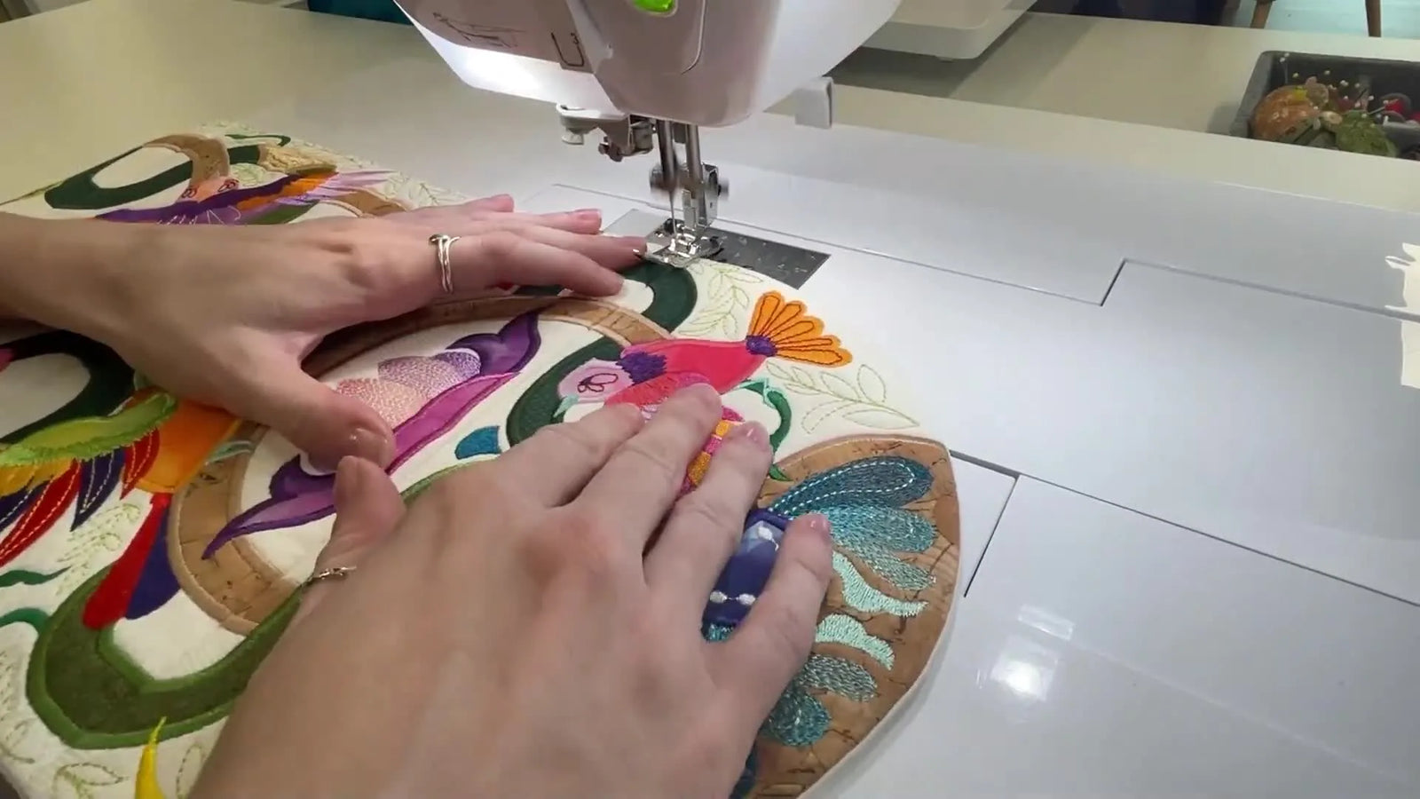 Feathered Jungle Table Runner, Without the Headaches: Clean Appliqué Trims, Perfect Panel Matching, and a Finish That Lies Flat