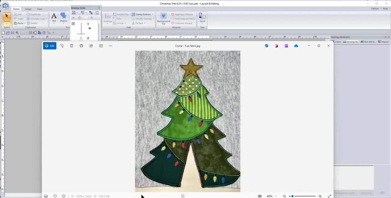 Scrappy Christmas Tree Appliqué That Actually Stitches Clean: The Exact Placement–Tackdown–Satin Sequence (and the T-Shirt Hole Trap)