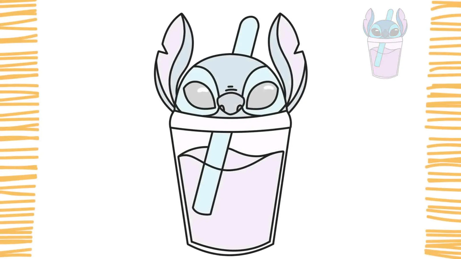 Dessiner Stitch dans un gobelet : tutoriel pas à pas pour débutants