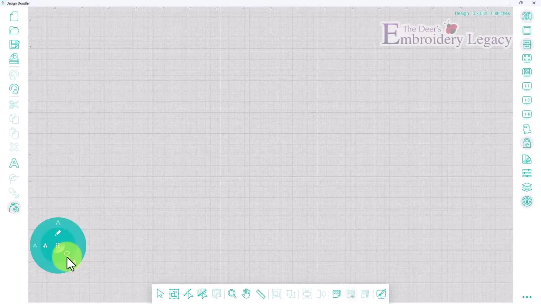 A screen capture shows a red run-stitch path being drawn in Design Doodler over the snake plant sketch, demonstrating the core “doodling” technique.