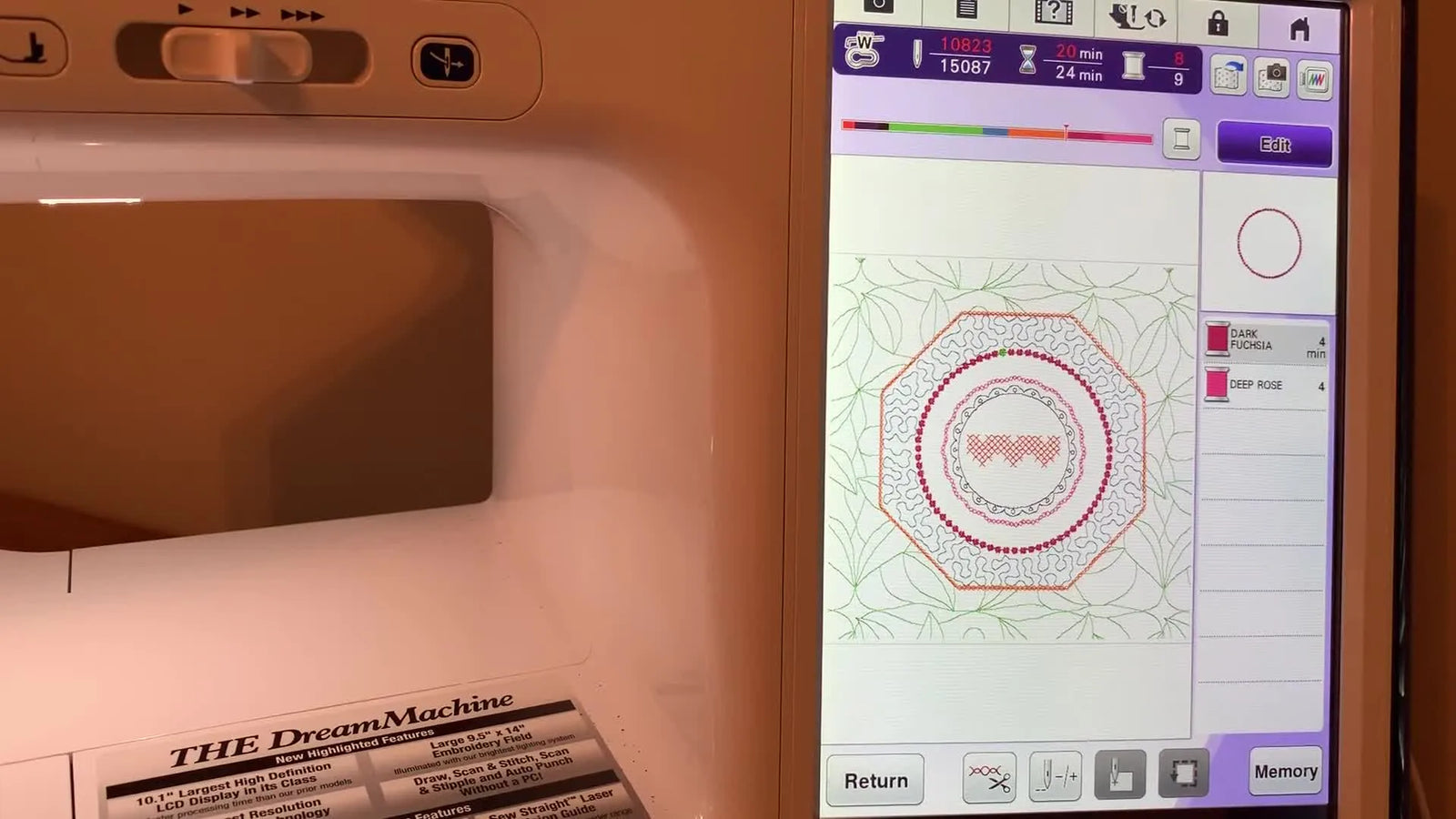 Design a Custom Quilt Block Right on Your Brother Dream Machine/Luminaire: Stamps, Fills, and the “Skip the Black Lines” Trick