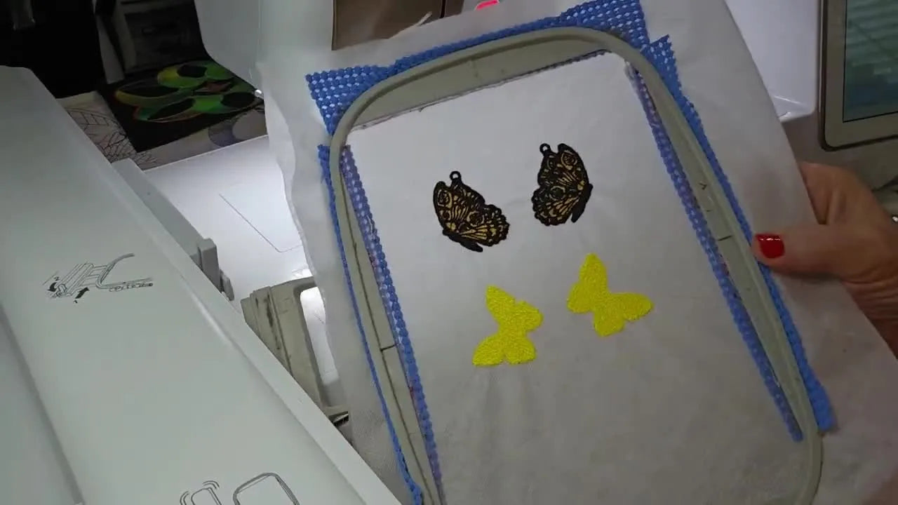 FSL Butterfly Earrings on a Visionary Embroidery Machine: The Clean, Two-Color Method That Keeps Both Sides Beautiful