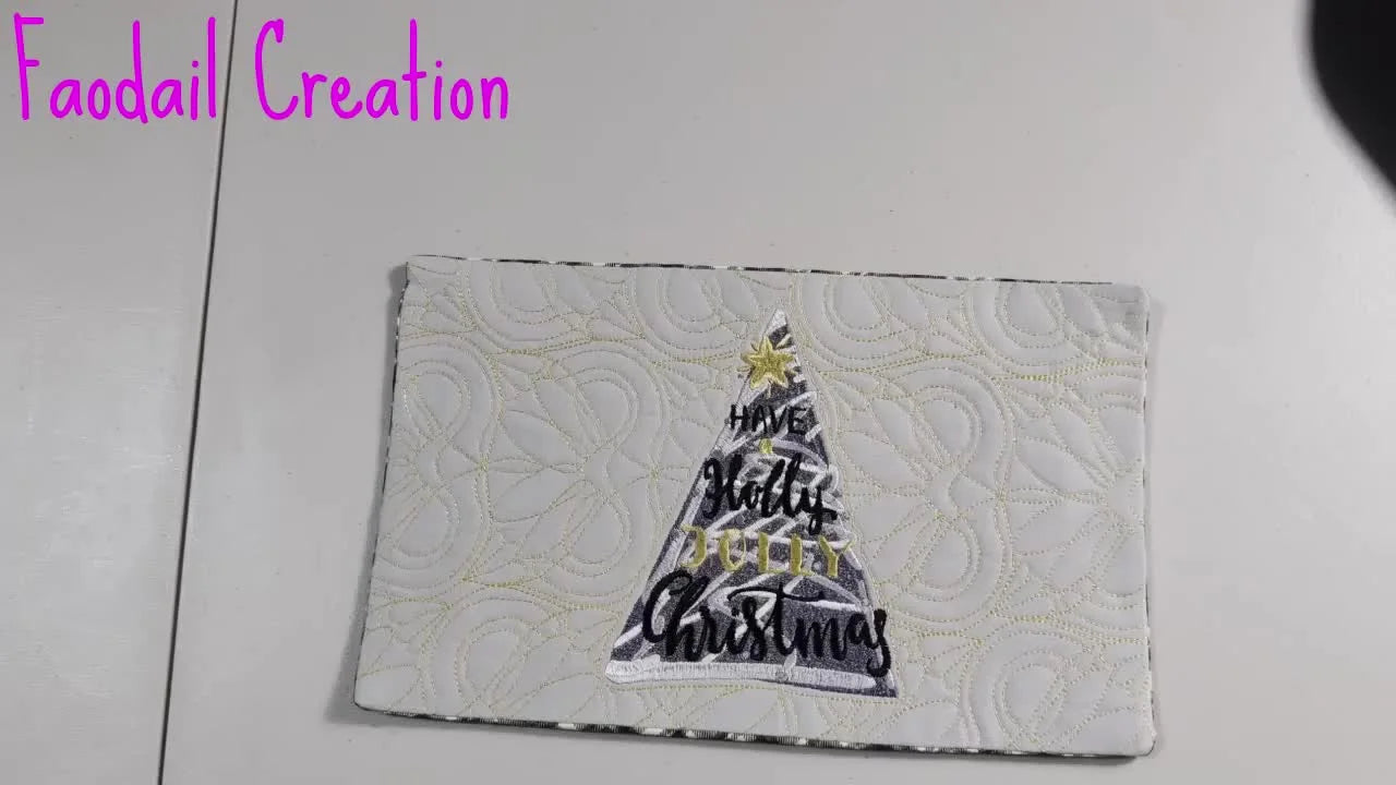 Altair 2 ITH Christmas Placemat, Done the “No-Software” Way: IQ Designer Shapes, Smart Stitch Sequencing, and a Clean Envelope Back