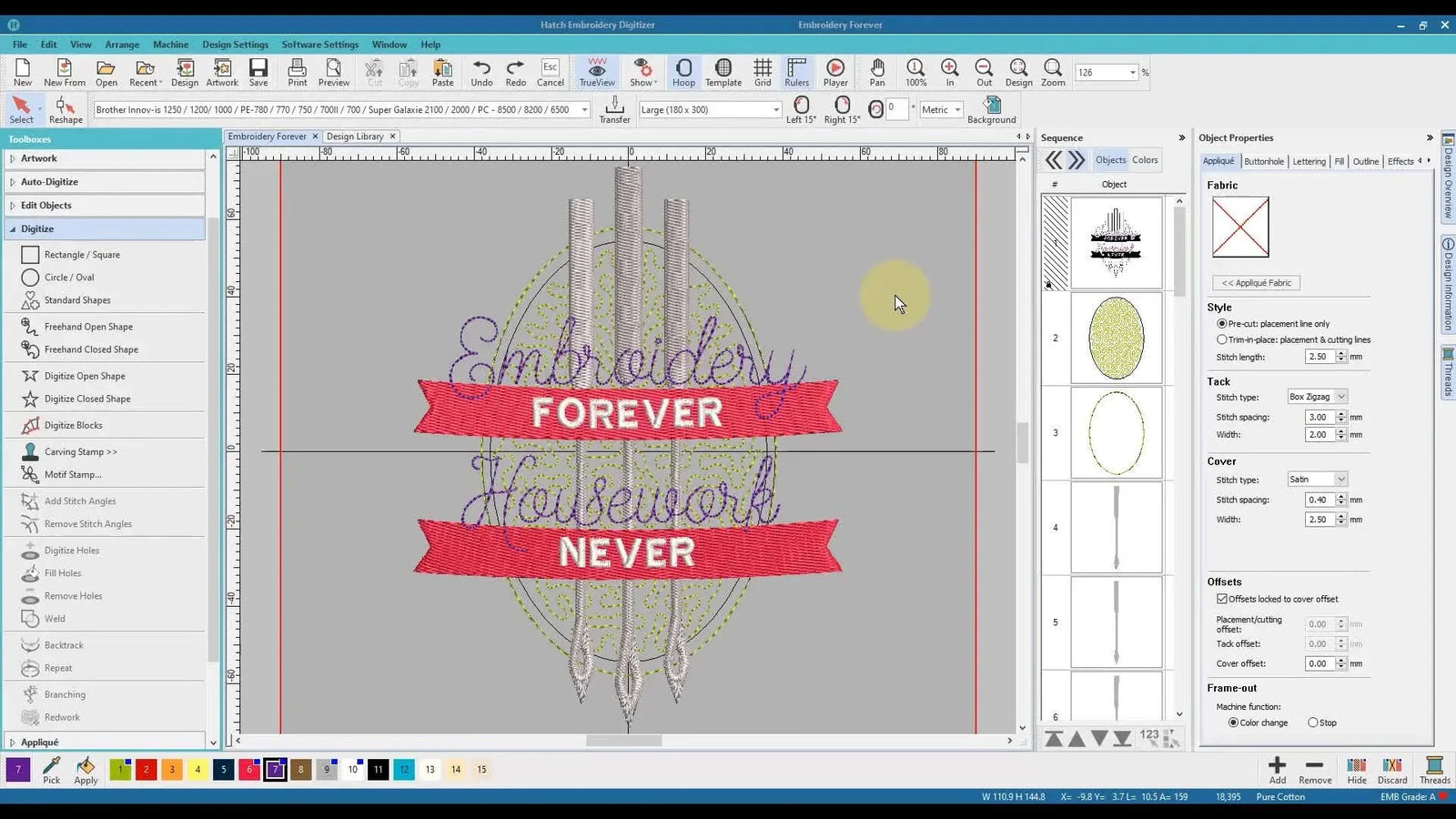 Refining Density, Overlaps, and Texture in Hatch Embroidery (Part 4)