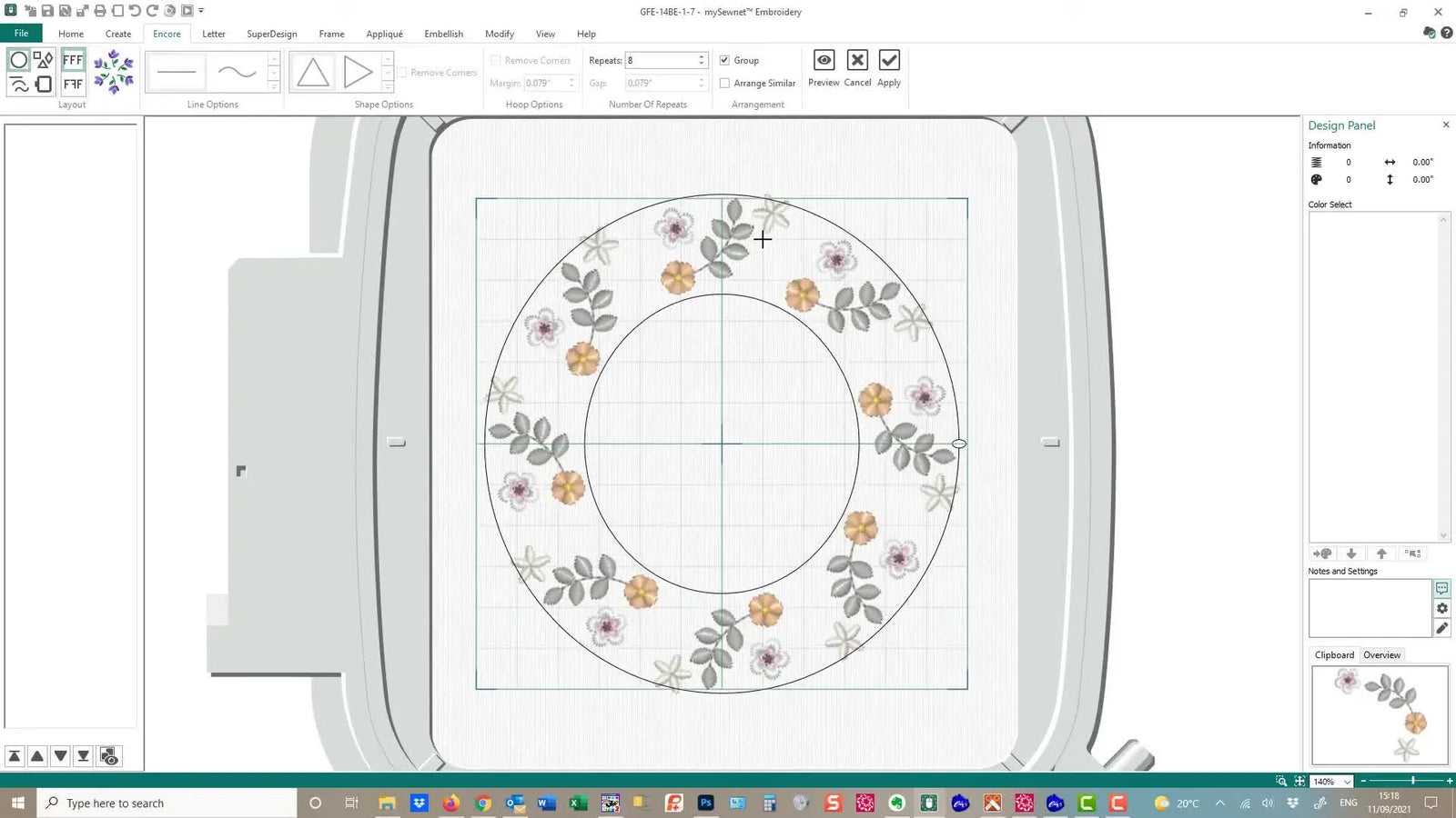 mySewnet Encore Circle Wreaths Without the “Oval Disaster”: A Production-Ready Workflow from Design to Stitch-Out