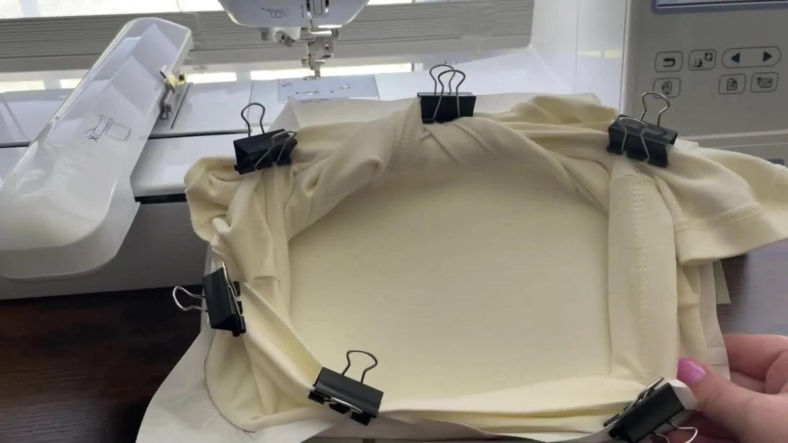 Brother PE800 Fish Appliqué on a T-Shirt: The “Stops on Its Own” Stitch-Out (Plus the Binder-Clip Hooping Hack)