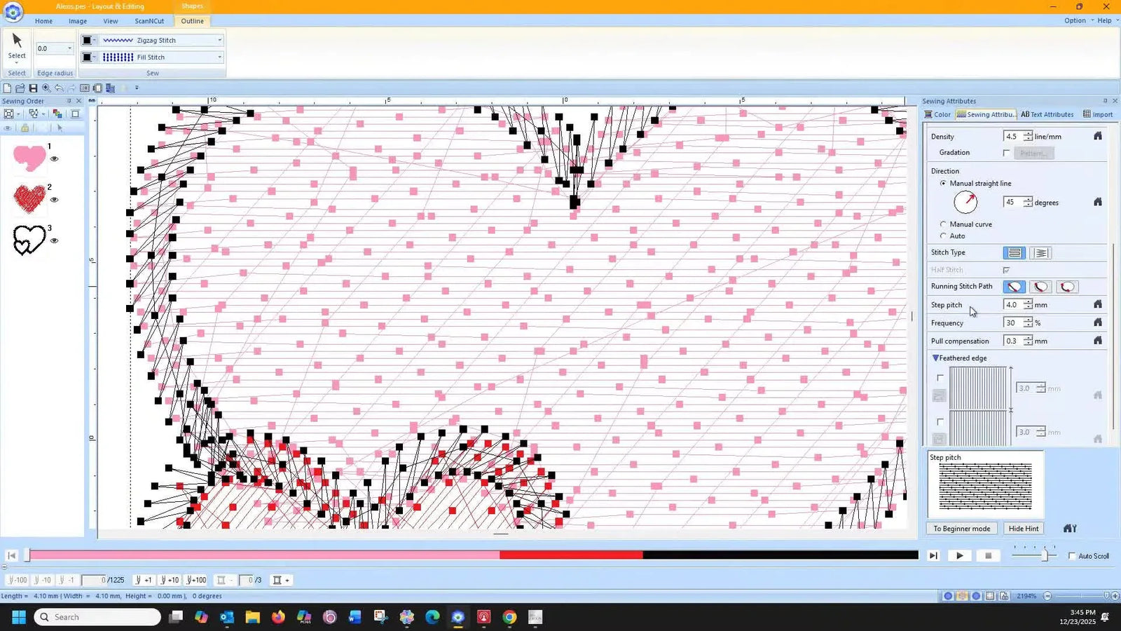 PE-Design 11 Stitch Properties Without the Guesswork: Convert to Blocks, Measure Step Pitch, and Build a Fill-Stitch Reference Grid