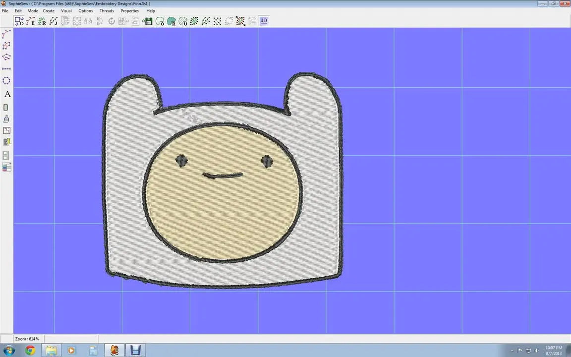 Digitizing Finn in Sophie Sew Without the “Brick Stitch” Look: Compensation, Tiny Details, and Cleaner Stitch Order