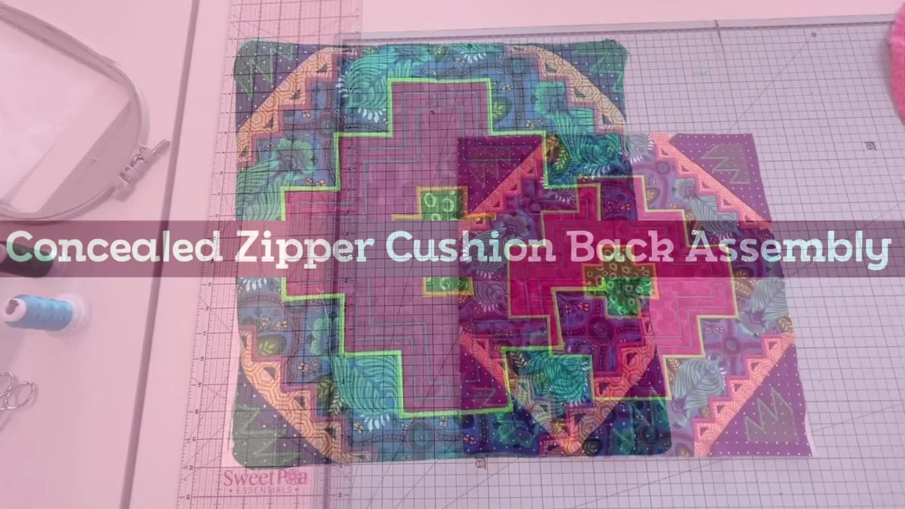 A finished cushion back with a concealed zipper and a neat fabric lap that hides the zipper tape and pull.