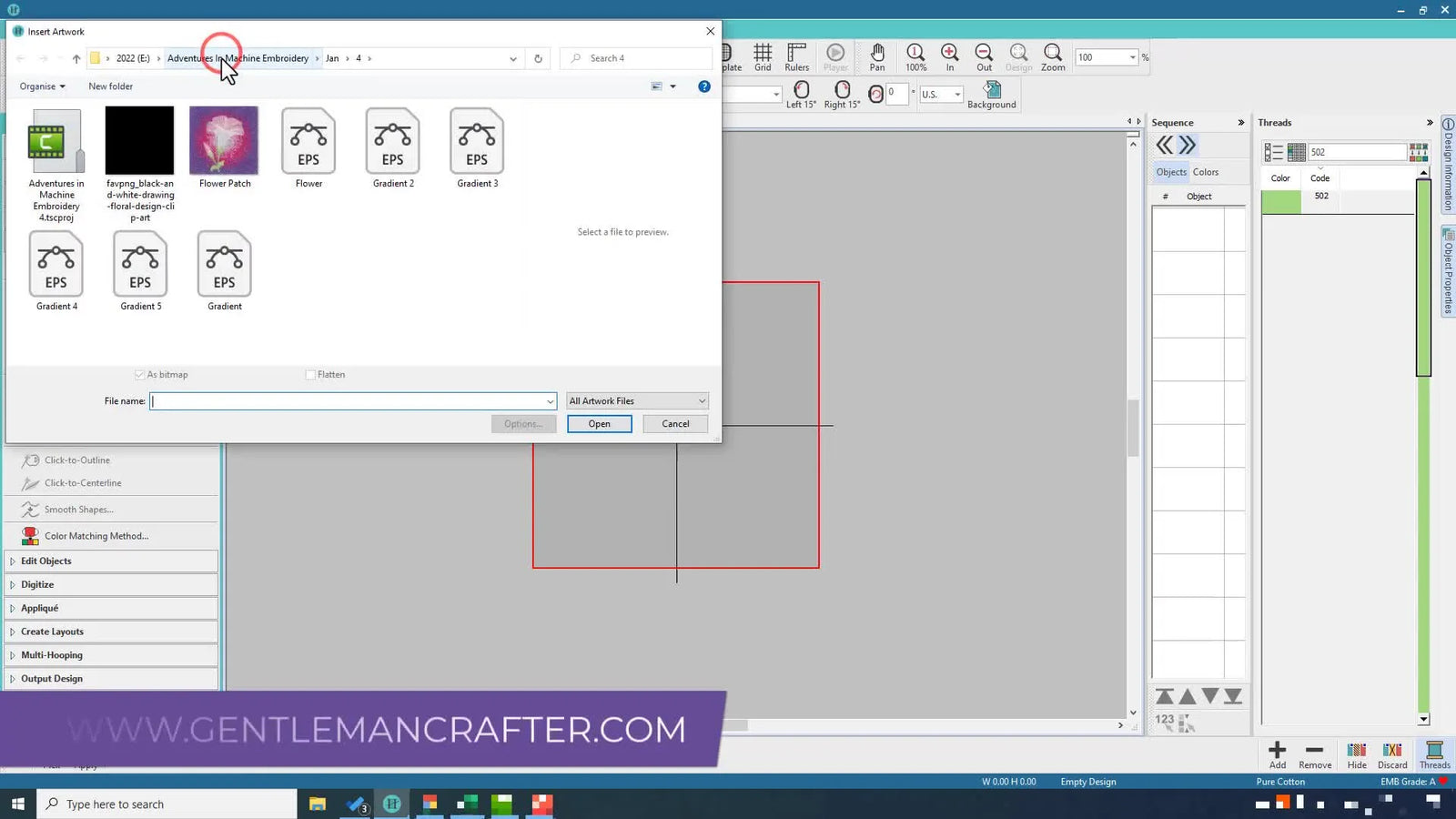 Hatchでハイビスカスをデジタイズ：ブロックから輪郭、ステップル背景まで完全手順