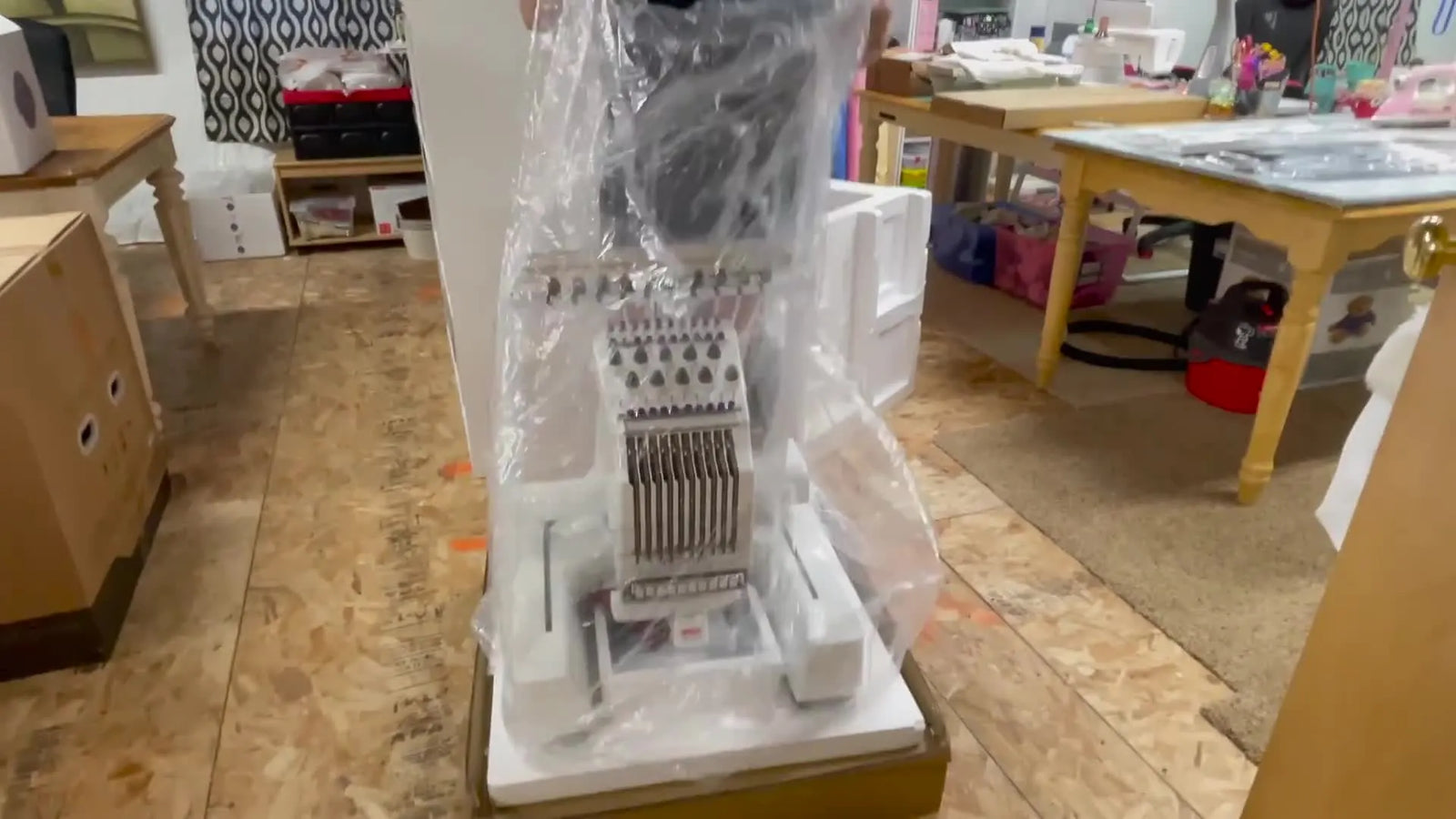 Ricoma EM-1010 From Pallet to First Stitch: The Stand, Hoops, Thread Rack, and the Floating Trick That Saves Delicate Fabric