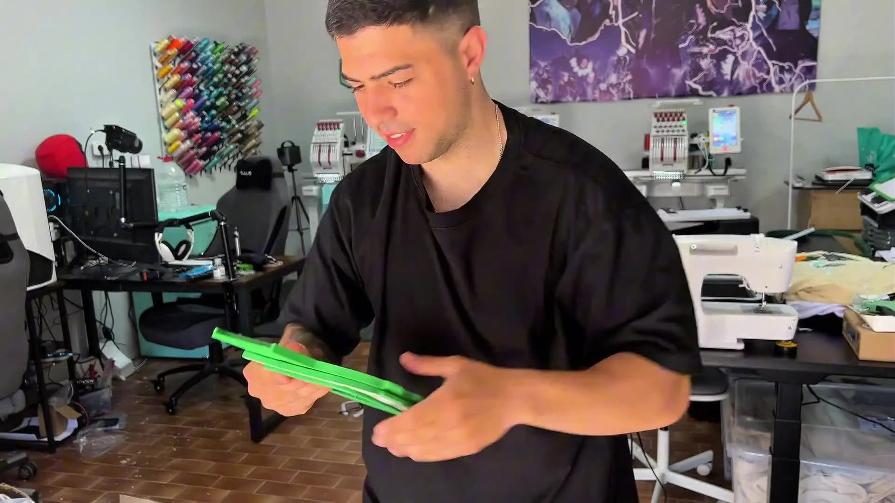 A side-by-side comparison shows an intact MaggieFrame next to a generic magnetic hoop shattered into pieces after impact testing.