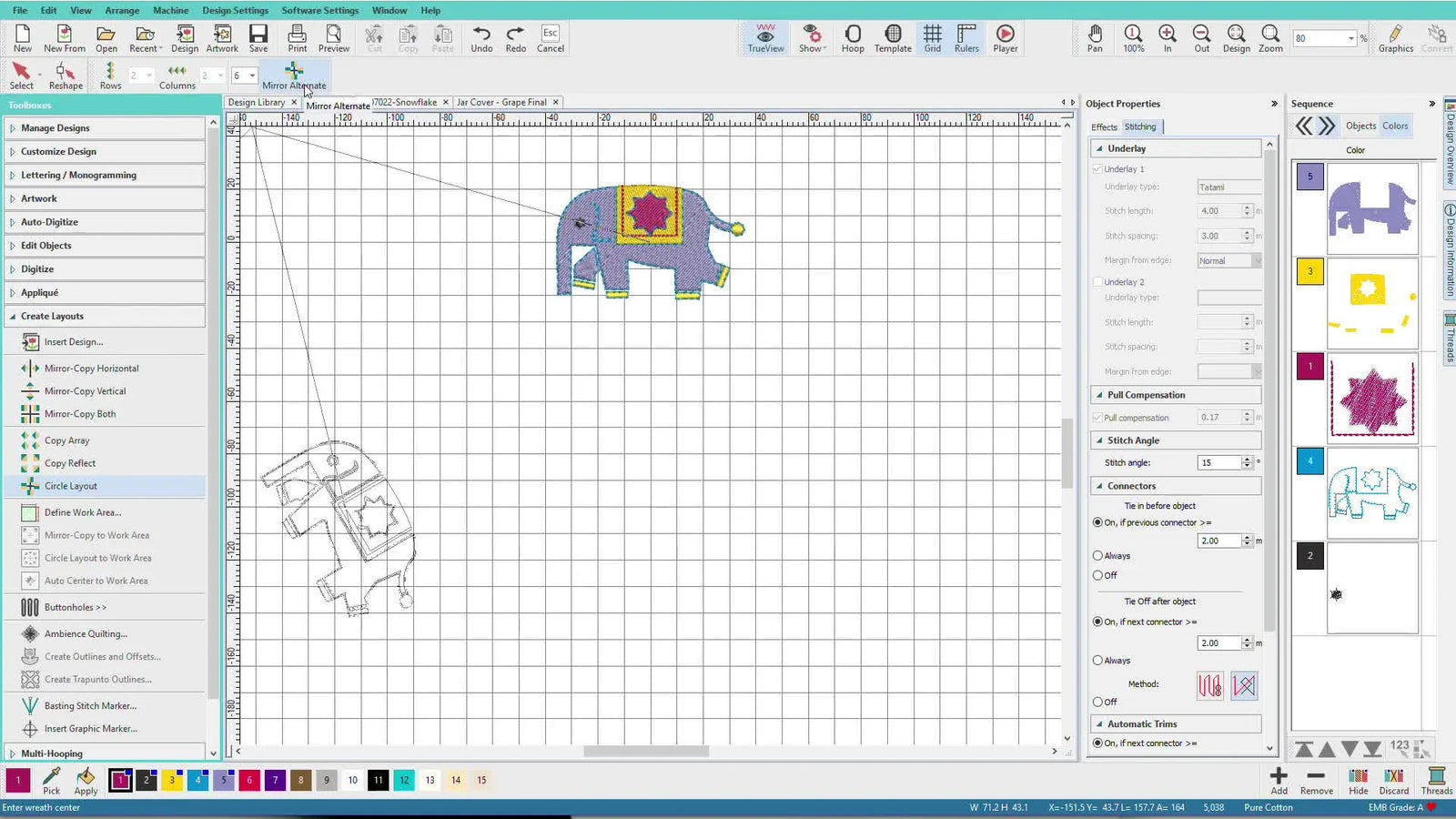 Hatch Embroidery 2 Create Layouts Toolbox: Circle Layout, Mirror Alternates, and Copy Array That Actually Save You Hoop Time