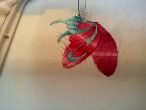 Two-Color Butterfly Embroidery on a Home Single-Needle Machine: Cleaner Layers, Fewer Puckers, Better Results