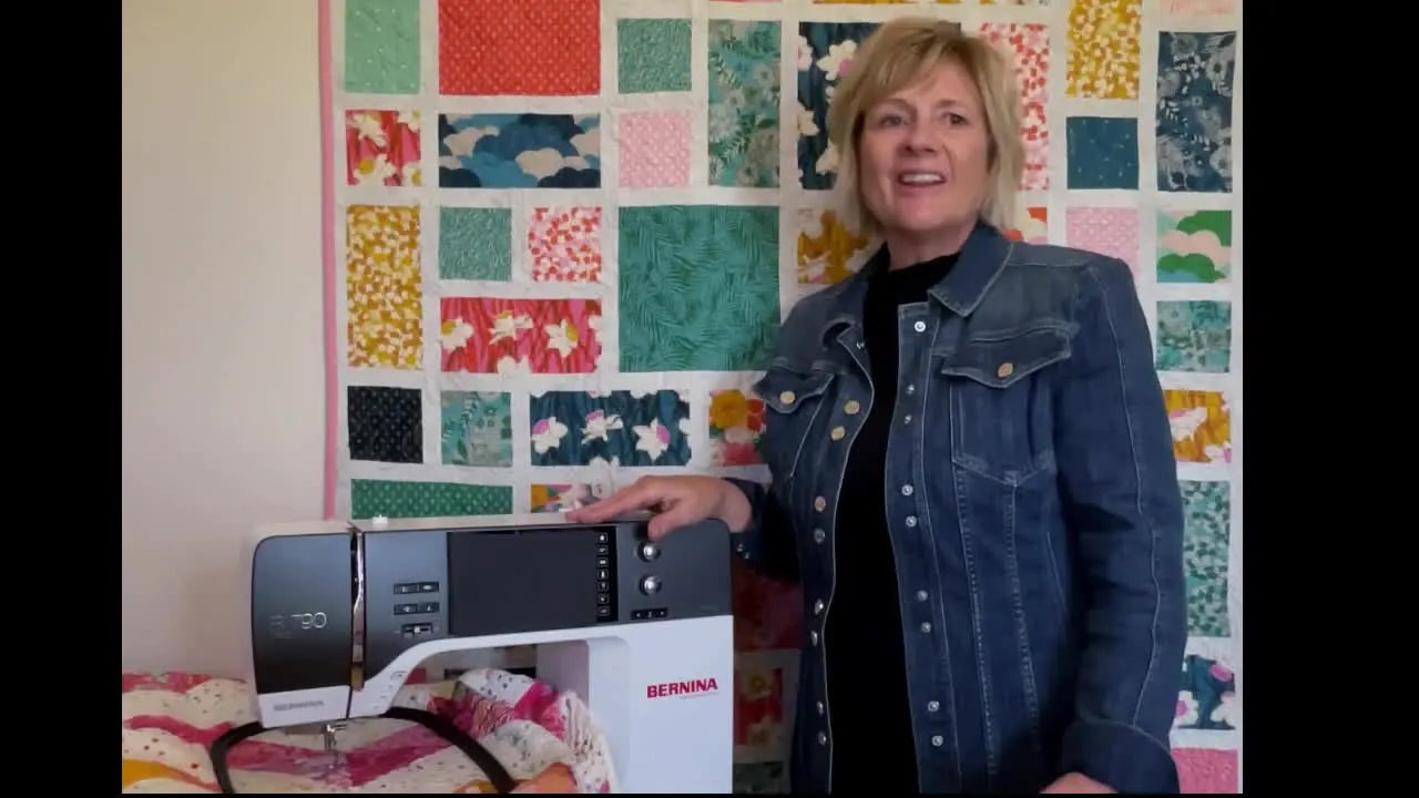 Bernina 790 Pro Computerized Quilting: Nail 4-Point Placement, Pinpoint Laser Alignment, and Stress-Free Re-Hooping on Borders