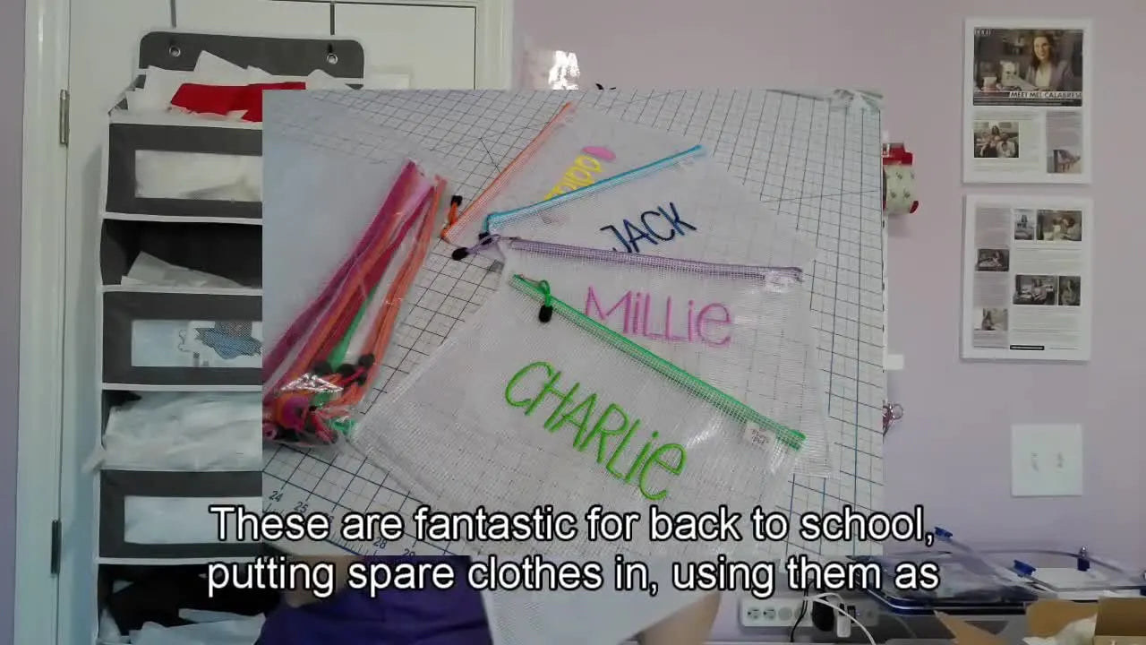 Mesh PVC Zipper Pouch Embroidery Without Sewing It Shut: The SmartStitch S1201 + Mighty Hoop “Floating” Method That Actually Works