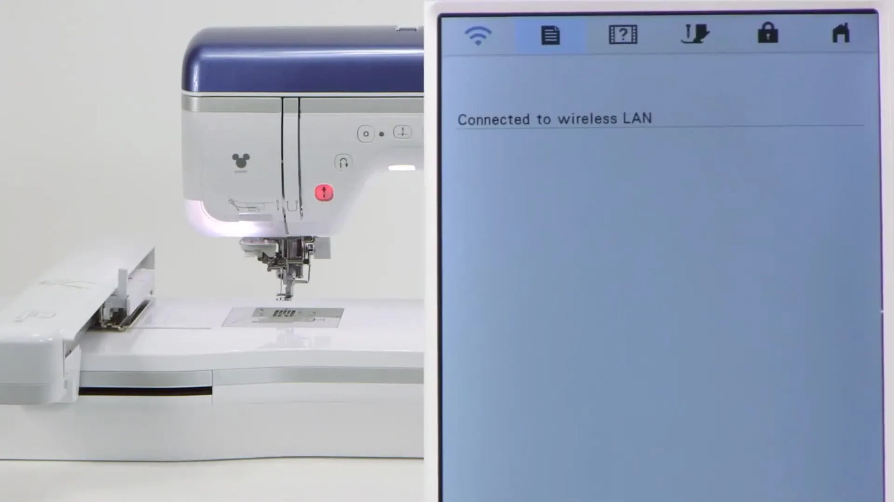 The Brother Stellaire screen displays the “Connected to wireless LAN” confirmation message after Wi‑Fi setup succeeds.