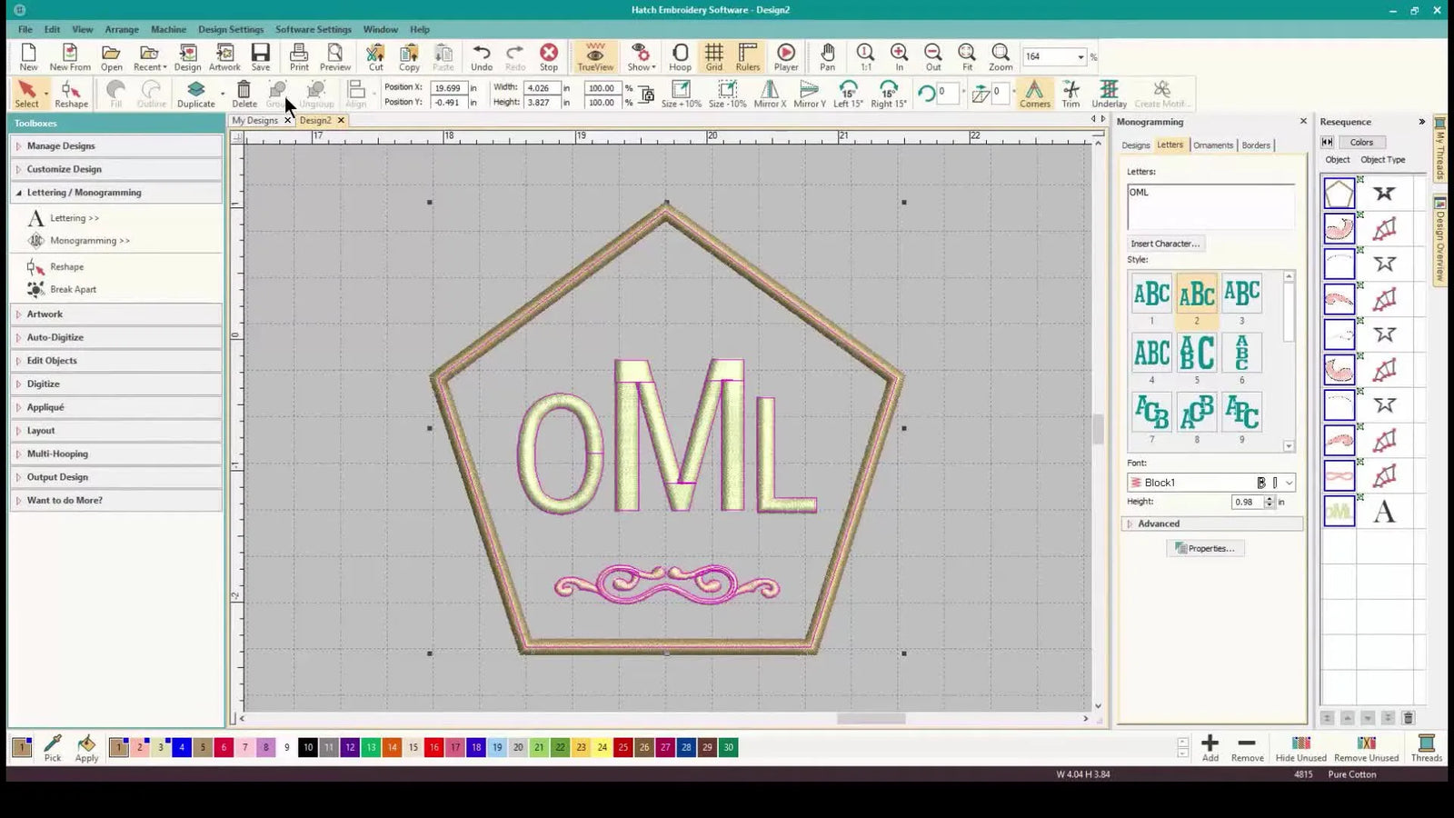 Hatch Break Apart Tool (Part 2): Unlock Monogram Letters and Appliqué Layers Without Wrecking Your Stitch Plan