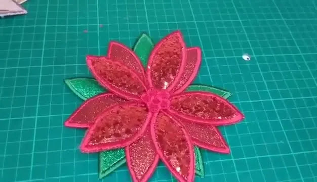 A 3D Poinsettia Candle Decoration on the Brother Innov-is XV: Clean Organza Stitching, Crisp Appliqué Petals, and a No-Warp Assembly