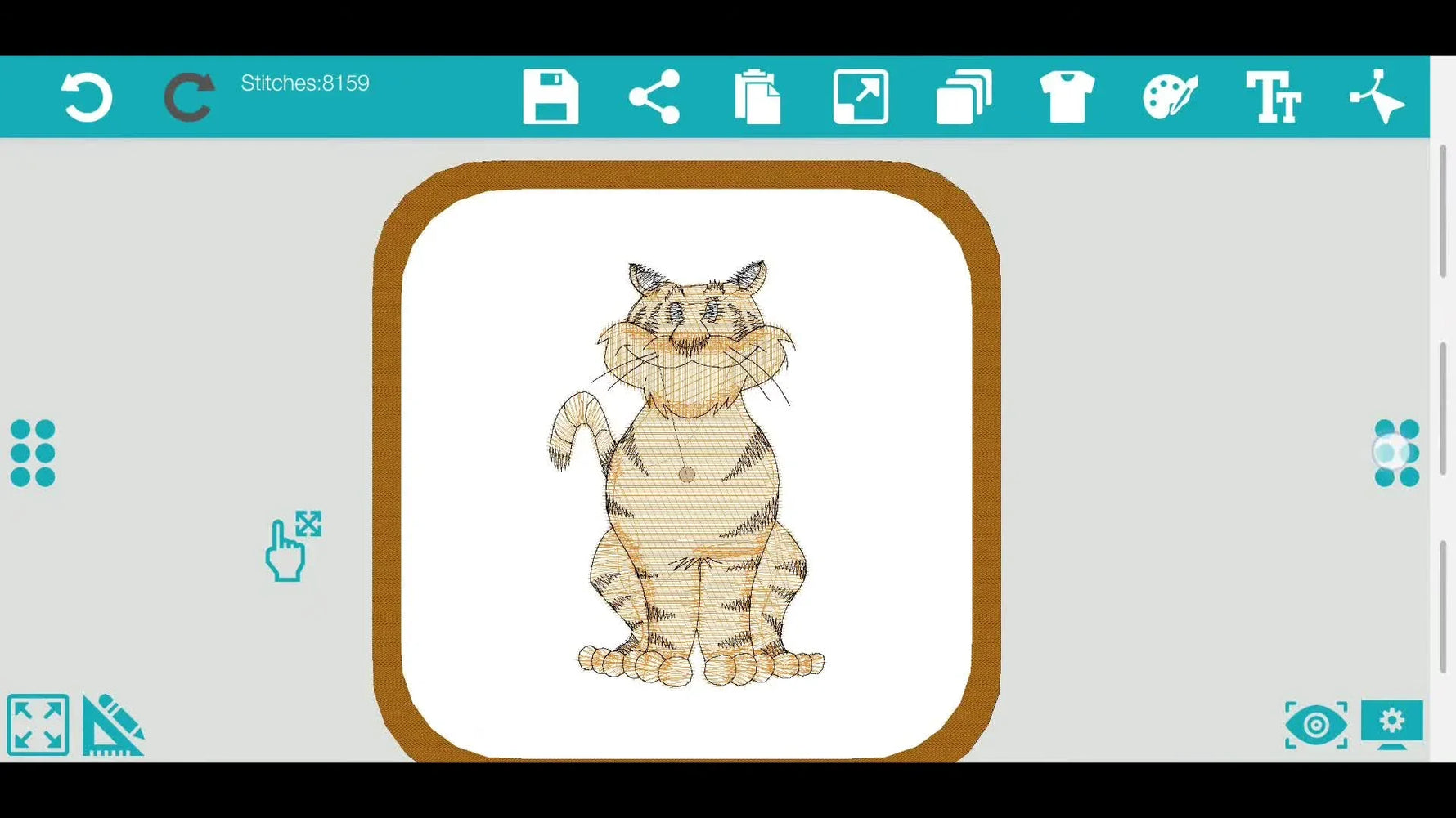 The Wavenet Spark canvas displays the loaded design inside a hoop boundary with the design information panel and color sequence visible.